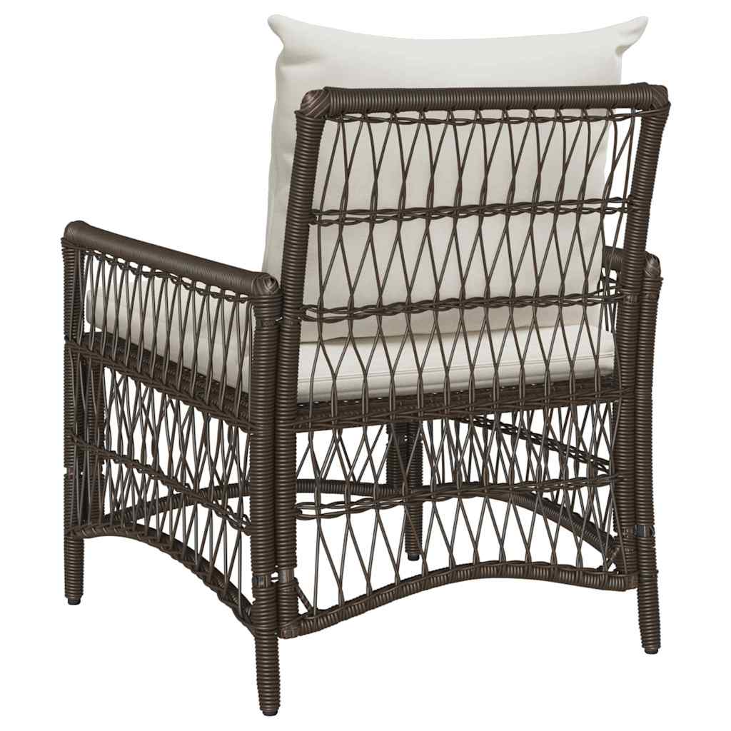 Garden Chair Brown 60 x 70 x 78cm Poly Rattan